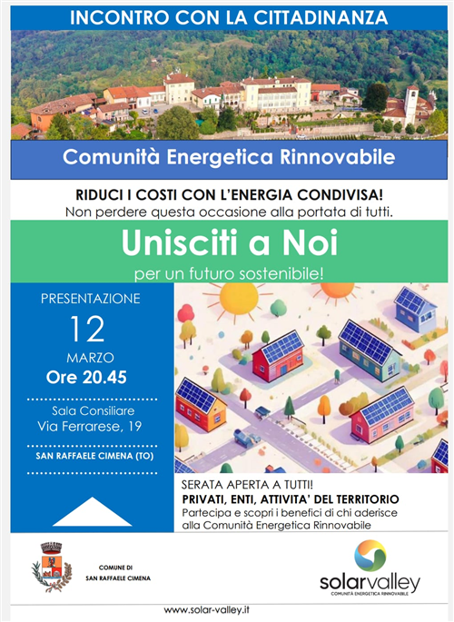 Comunità Energetica Rinnovabile intercomunale- Solar Valley