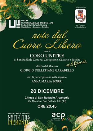 Concerto "Note dal cuore libero" a cura del Coro Unitre